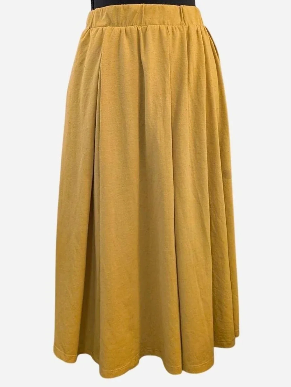 LU LA ROE mustard yellow midi skirt